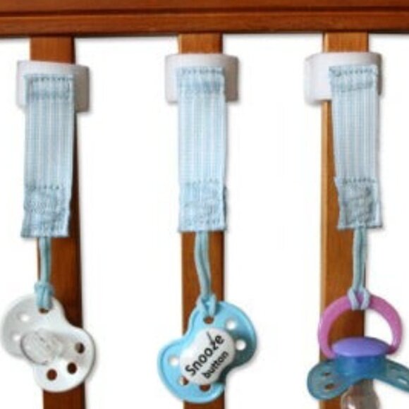 Baby And More Booginhead Pacibed Cot Dummy Holder Chain Blue - Set of 2 - Picture 3 of 4